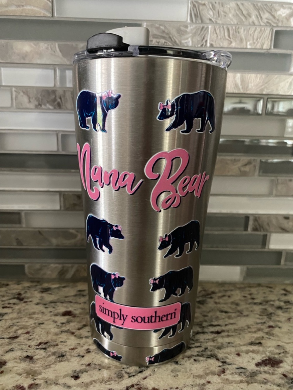 Mama Bear simply southern tervis tumbler with lid insulated stainless steel